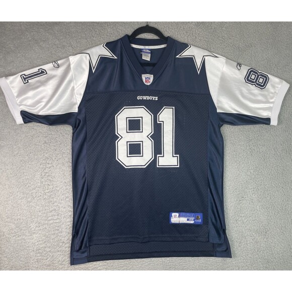 VTG Reebok Jersey Terrell Owens #81 Dallas Cowboys Mens 46 Large Blue Sewn NFL - Picture 3 of 8